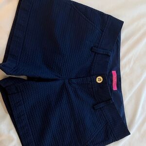 Lilly Pulitzer Low Rise Navy Textured Shorts